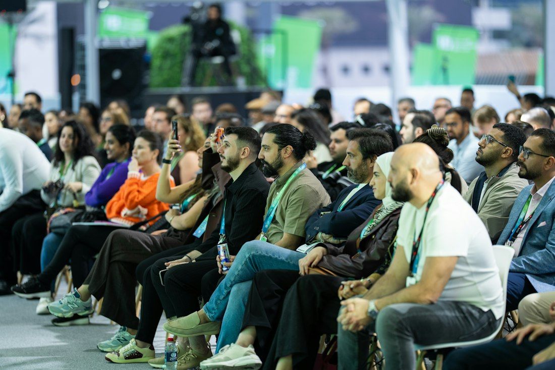 Audience listening to a talk at a workshop